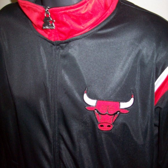 CHICAGO BULLS Full Zip Track Jacket BLACK - Picture 3 of 8